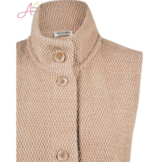Barbara Lebek bodywarmer harig Beige